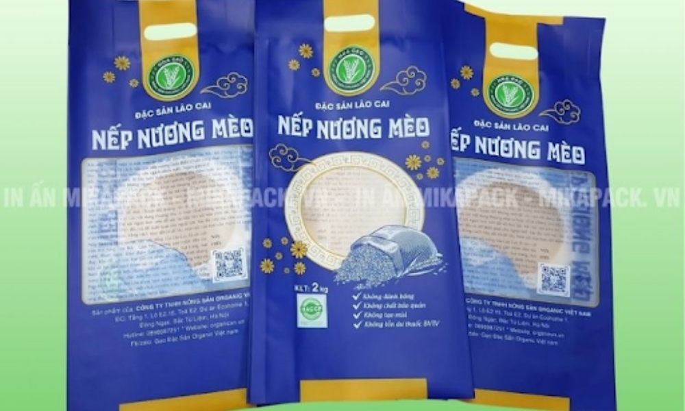Phong cách bao bì gạo làm quà tặng