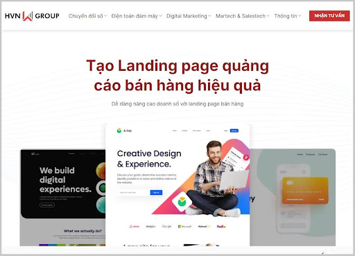 HVN GROUP -Đơn vị thiết kế Landing Page số 1 Hà Nội