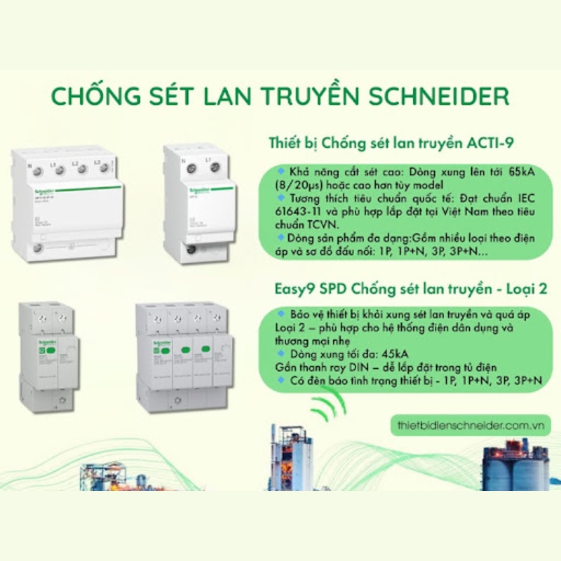 Thiết bị chống sét và bảo vệ quá áp