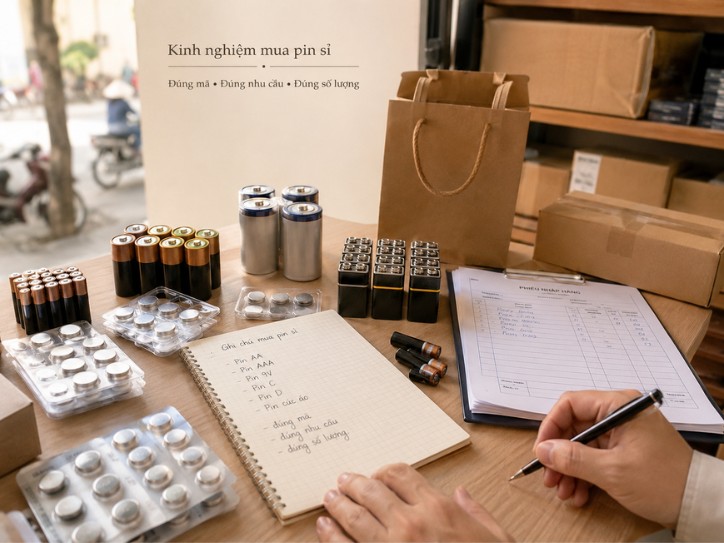 Kinh nghiệm mua pin sỉ tại Hà Nội cho cửa hàng và doanh nghiệp