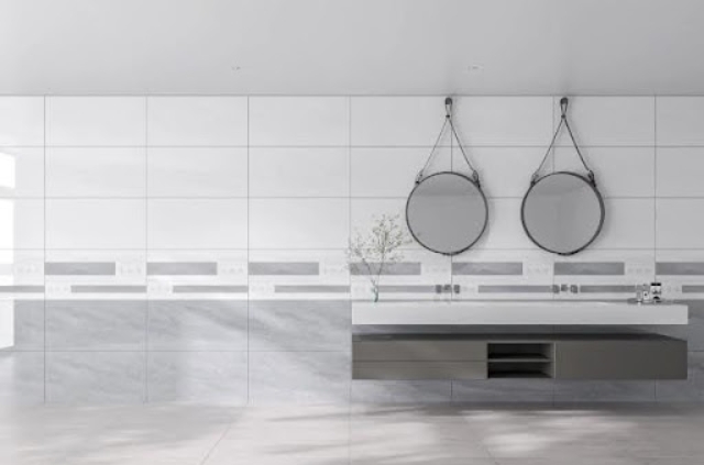 Mẫu gạch ốp tường 30x60 tại phòng tắm hiện đại