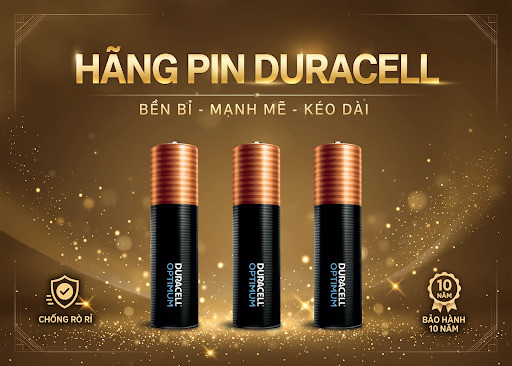 Duracell là thương hiệu pin nổi tiếng với độ bền cao và hiệu suất ổn định