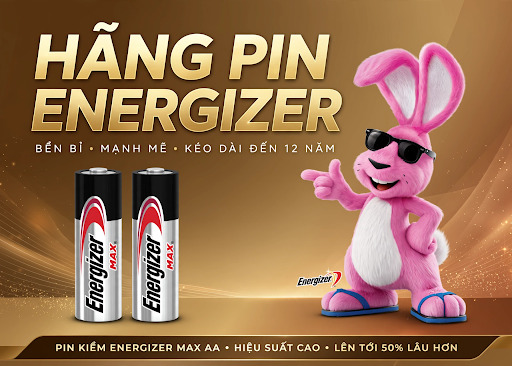 Pin Energizer nổi bật với thời lượng sử dụng lâu, phù hợp cho nhiều thiết bị điện tử