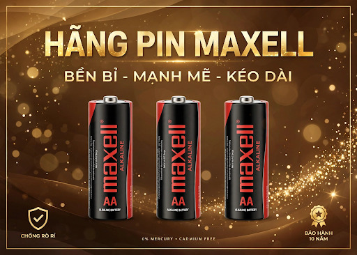 Pin Maxell nổi bật với hiệu suất bền bỉ, đáp ứng tốt nhu cầu sử dụng hằng ngày